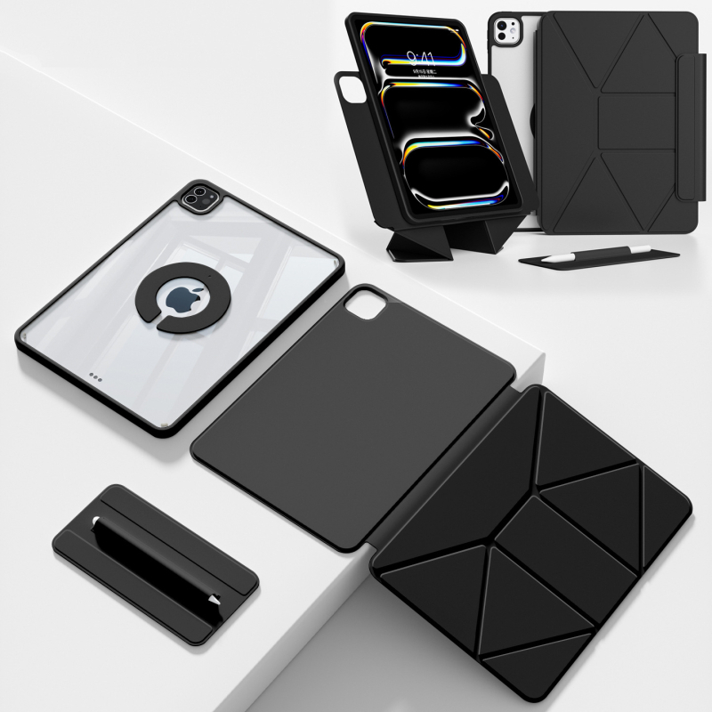 TPU κάθετη προστατευτική θήκη για Apple iPad Pro/Air/Mini – ανθεκτική στους κραδασμούς, βάση-στήριξη, διάχυση θερμότητας, μαγνητική πρόσφυση, αντι-δακτυλικά αποτυπώματα