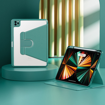 Szilikon védőtok Apple iPad Pro / iPad Air 4-hez, háromhajtású dizájn, alvás/ébresztés funkció, elektroplakált felület