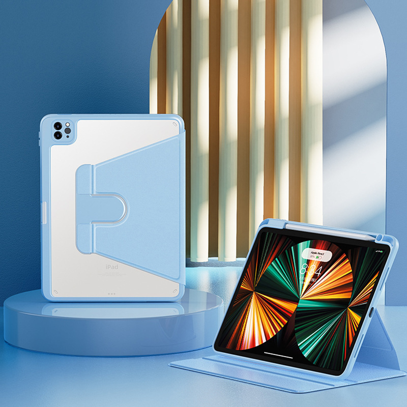 Szilikon védőtok Apple iPad Pro / iPad Air 4-hez, háromhajtású dizájn, alvás/ébresztés funkció, elektroplakált felület