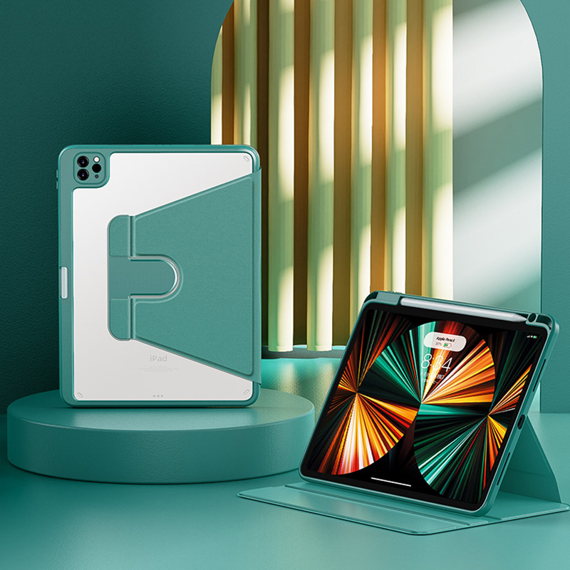 Szilikon védőtok Apple iPad Pro / iPad Air 4-hez, háromhajtású dizájn, alvás/ébresztés funkció, elektroplakált felület