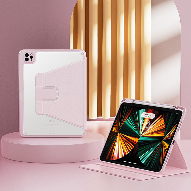 Szilikon védőtok Apple iPad Pro / iPad Air 4-hez, háromhajtású dizájn, alvás/ébresztés funkció, elektroplakált felület