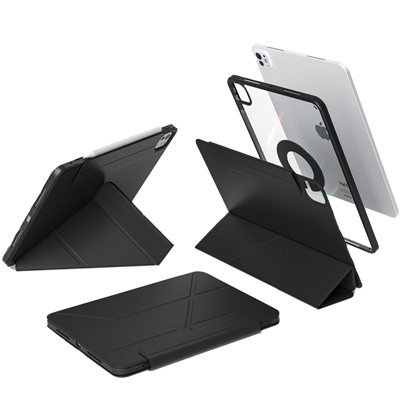 Carcasă Benwis pentru iPad Air 5/6 și Pro 13 – TPU, magnetic, antișoc, suport (stativ), funcție de somn