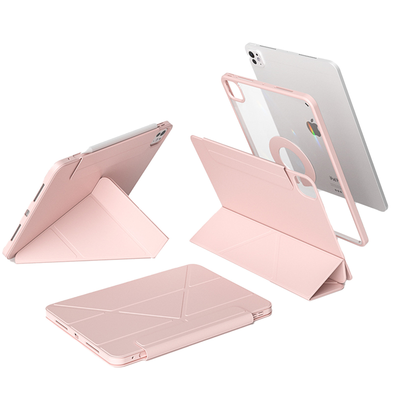 Carcasă Benwis pentru iPad Air 5/6 și Pro 13 – TPU, magnetic, antișoc, suport (stativ), funcție de somn