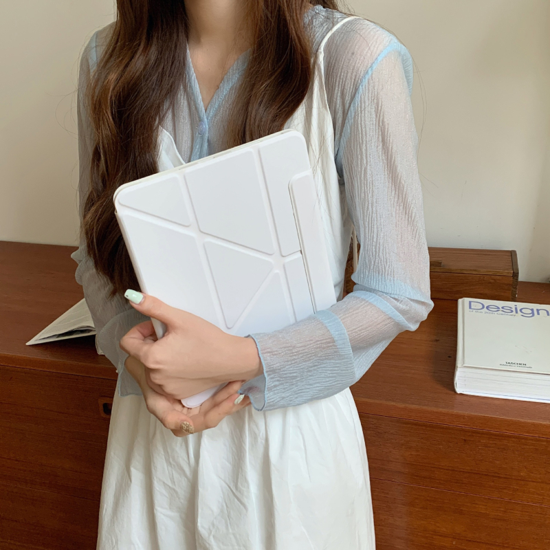 Θήκη iPad για Apple, TPU+PC, στυλ bracket, απλός σχεδιασμός, λειτουργία ύπνου, προστασία από πτώσεις