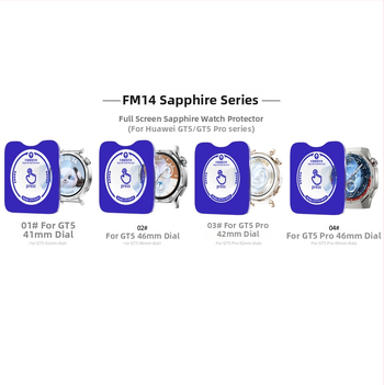Safīra aizsargfilms Huawei Watch GT5/GT6 Pro, pilna ekrāna aizsardzība