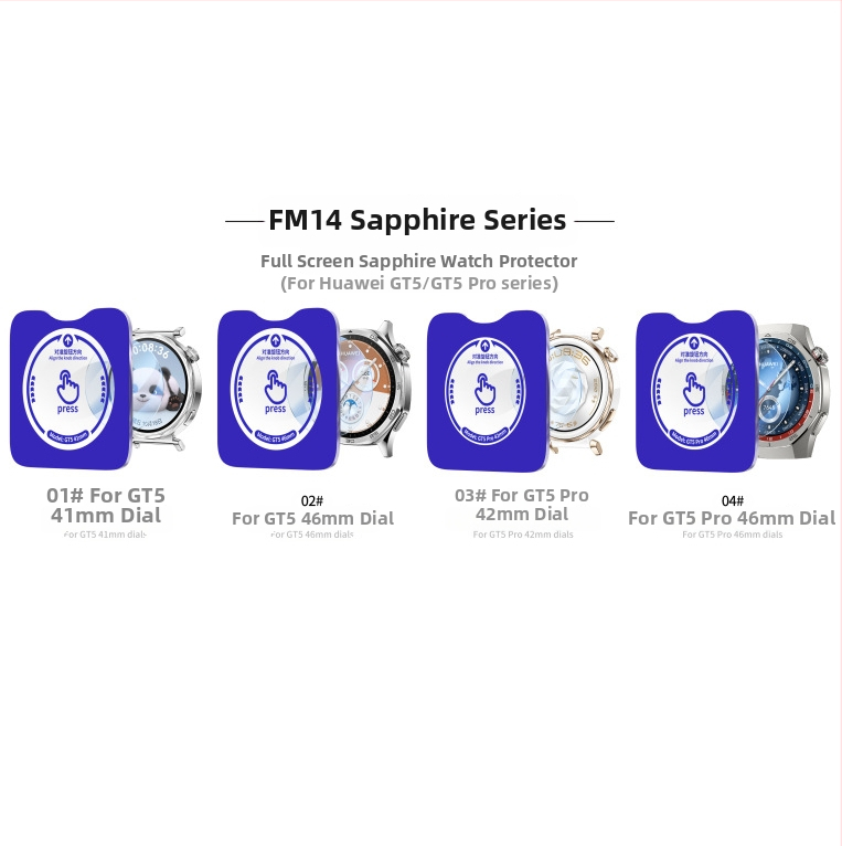 Safiirist ekraanikaitse Huawei Watch GT5/GT6 Pro, kogu ekraani kaitse