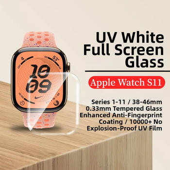 Apple Watch S11 UV film na ochranu obrazovky – Asahi sklo, HD, anti-fingerprint, plná obrazovka