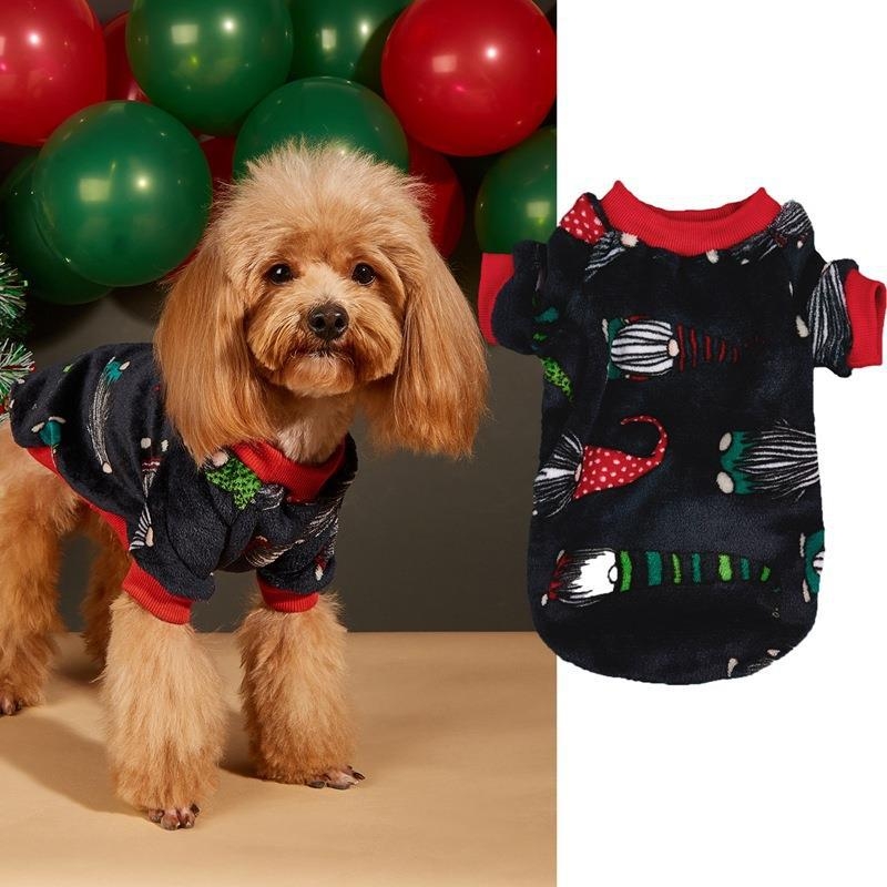 Пуловер за кучета от флис с рисунка на снежен човек, подплата от флис, коралов флис, топъл, Коледа/Хелоуин/Великден