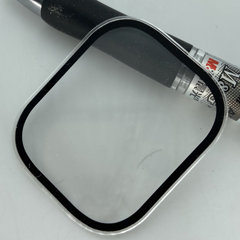 Protecție pentru ecran Apple Watch Ultra din sticlă temperată, cadru din fibră de carbon și protecție integrată