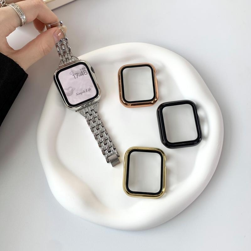 Kućište za Apple Watch S10 s PC kućištem i tvrdom zaštitnom folijom, kompatibilno sa Serijama 9/8/7 i SE, potpuno pokriće