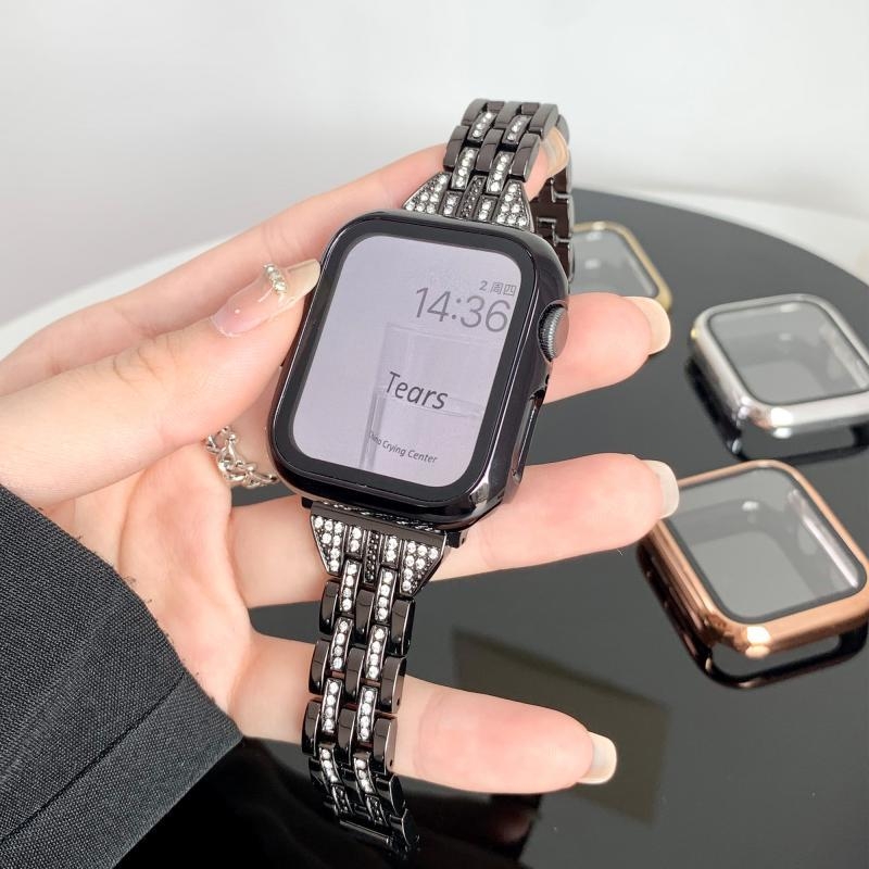 Kućište za Apple Watch S10 s PC kućištem i tvrdom zaštitnom folijom, kompatibilno sa Serijama 9/8/7 i SE, potpuno pokriće