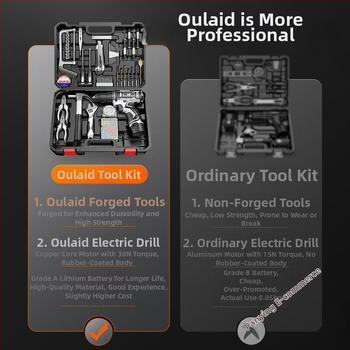 Set de unelte pentru casă cu bormașină electrică, multifuncțional, cutie de scule, material cupru, 12V, unelte de demontare