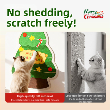 Дъска за драскане за котки Neurotic cat, фелт, карикатурен стил, стенен стикер