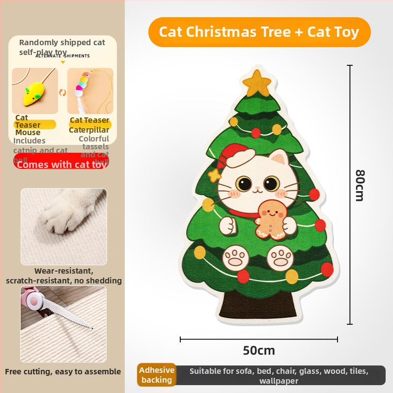 Дъска за драскане за котки Neurotic cat, фелт, карикатурен стил, стенен стикер