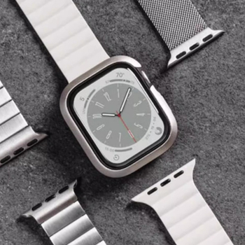 Carcasă metalică pentru Apple iWatch – design două în unu, construcție din aliaj aluminiu-titan, material TPU-metal