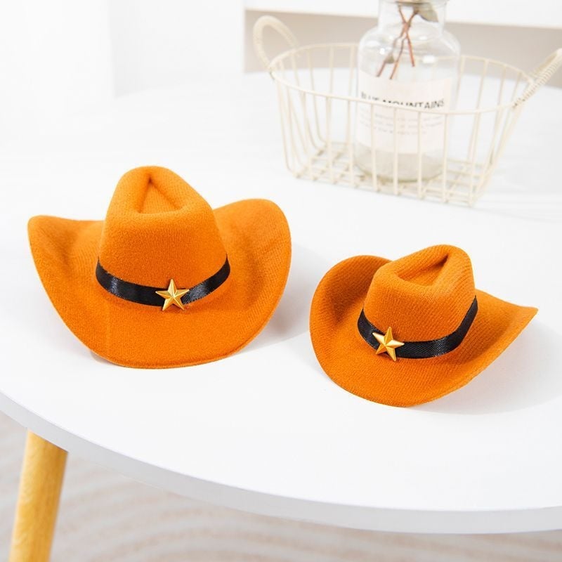 Macskáknak szóló nyugati stílusú cowboy sapka — gyapjú, négy évszakos