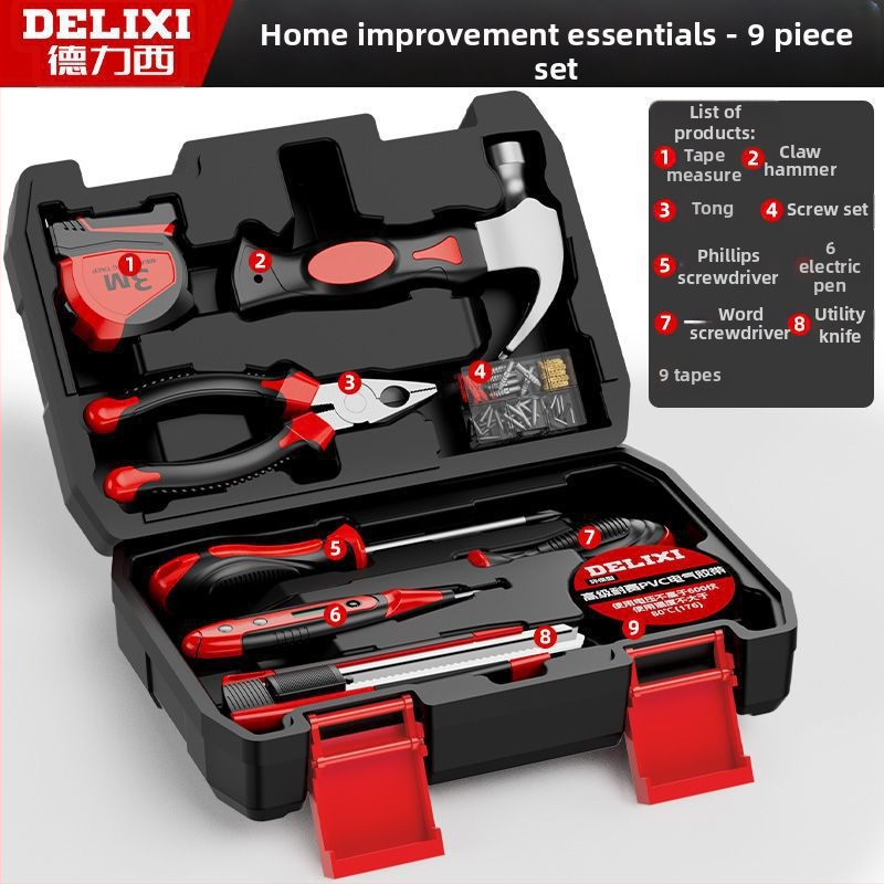 MOBAI Set de unelte multifuncțional pentru demontaj, cutie de scule pentru uz casnic, 70-80 bucăți