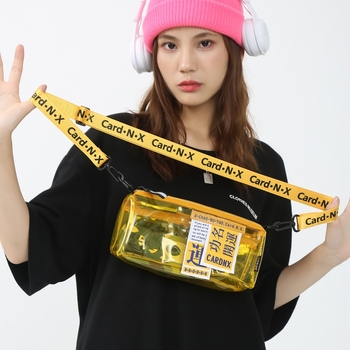 Férfi váll-táska – utcai stílus, műanyag anyag, bélés poliészter, betűs minta, modell 12888