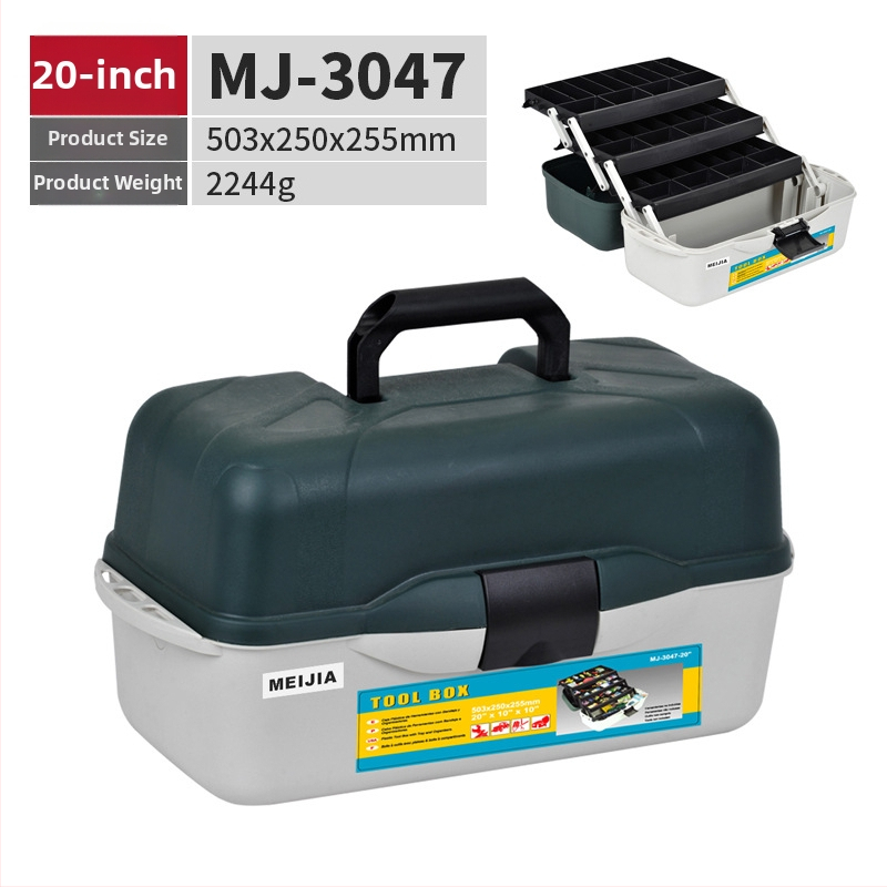 Cutie din plastic pentru unelte pentru electrician – portabilă, seria Classic, origine Ningbo, MEIJIA