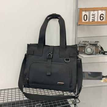 Egyrészes vállon átvetős laptop táska, vászon, japán stílusú városi egyszerűség, 15 hüvelykes laptophoz illeszkedik, 36–55 L kapacitás, légáteresztő, görbe vállpánt