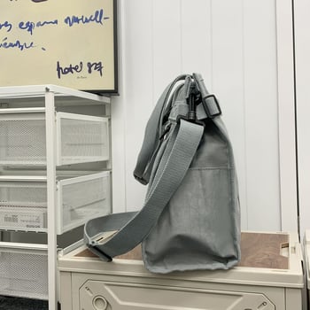 Egyrészes vállon átvetős laptop táska, vászon, japán stílusú városi egyszerűség, 15 hüvelykes laptophoz illeszkedik, 36–55 L kapacitás, légáteresztő, görbe vállpánt