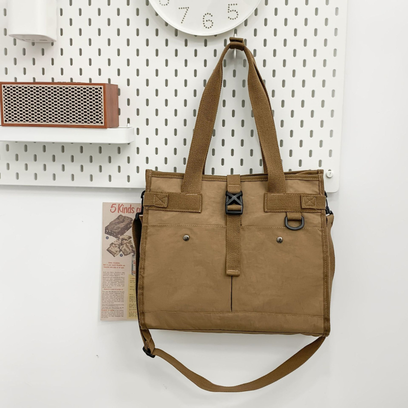 Egyrészes vállon átvetős laptop táska, vászon, japán stílusú városi egyszerűség, 15 hüvelykes laptophoz illeszkedik, 36–55 L kapacitás, légáteresztő, görbe vállpánt