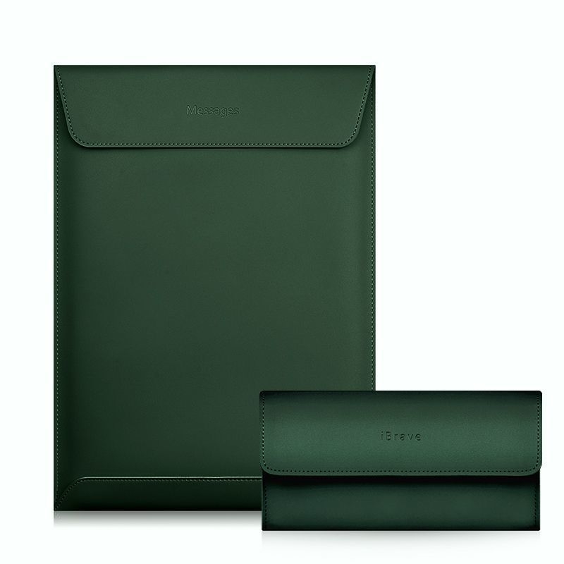 husă pentru laptop cu protecție antibacteriană, material poliester-pânză, căptușeală din piele naturală, stil proaspăt și dulce