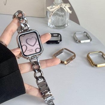 Θήκη προστασίας Apple Watch S10 με PC ηλεκτροπλατιωμένο περίβλημα, συμβατή με iWatch 98765 SE