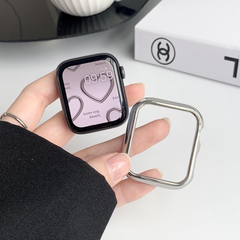 Θήκη προστασίας Apple Watch S10 με PC ηλεκτροπλατιωμένο περίβλημα, συμβατή με iWatch 98765 SE