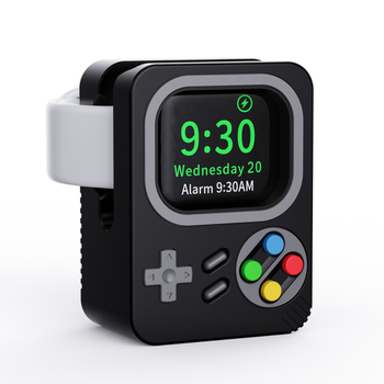 Suport de încărcare Apple Watch din silicon – design desen animat, încărcător de birou; Material: silicon; Compatibilitate: Apple Watch