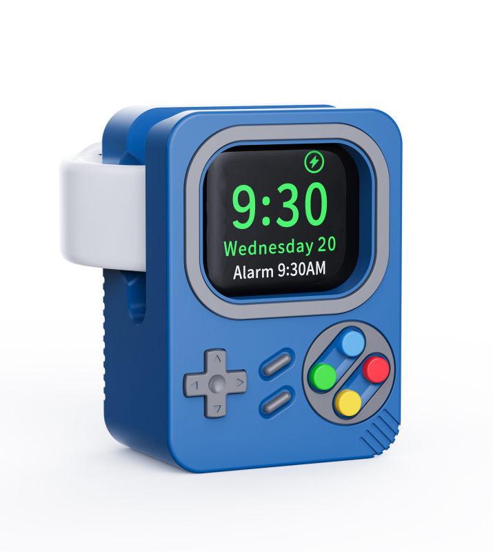 Suport de încărcare Apple Watch din silicon – design desen animat, încărcător de birou; Material: silicon; Compatibilitate: Apple Watch