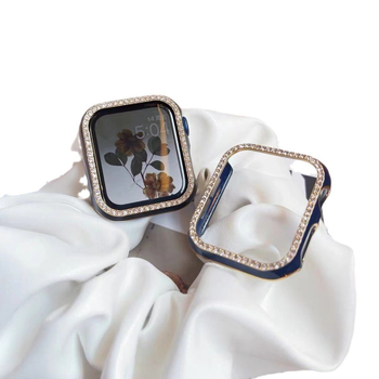 Carcasă de protecție Apple Watch SE — senzație porțelan, carcasă diamant, design decupat, material PC