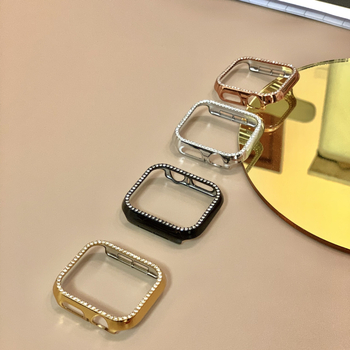 Ochranný kryt pre Apple Watch s diamantovou vložkou v jedinom prsteni, kompatibilný so sérami 1–7 | Brand: Wipers; Material: Other