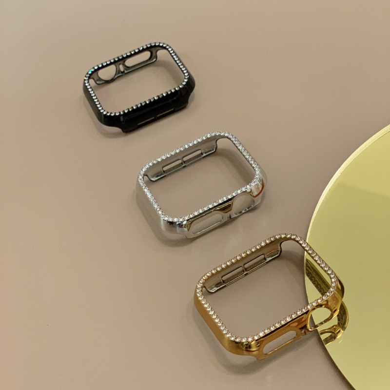 Ochranný kryt pre Apple Watch s diamantovou vložkou v jedinom prsteni, kompatibilný so sérami 1–7 | Brand: Wipers; Material: Other