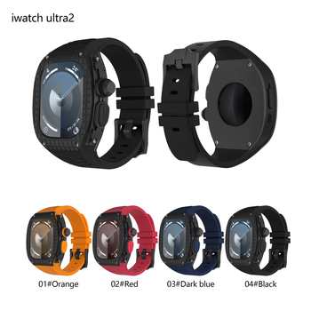 Apple Watch Ultra: carcasă din oțel inoxidabil integrată cu curea din silicon, material: oțel inoxidabil + silicon, marcă: Altul