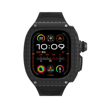 Apple Watch Ultra: carcasă din oțel inoxidabil integrată cu curea din silicon, material: oțel inoxidabil + silicon, marcă: Altul