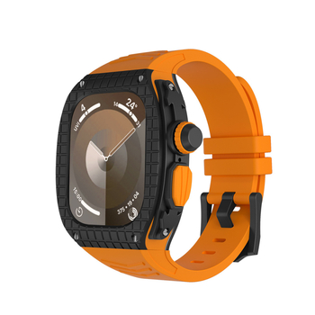 Apple Watch Ultra: carcasă din oțel inoxidabil integrată cu curea din silicon, material: oțel inoxidabil + silicon, marcă: Altul