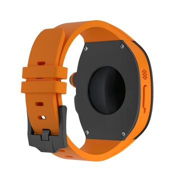 Apple Watch Ultra: carcasă din oțel inoxidabil integrată cu curea din silicon, material: oțel inoxidabil + silicon, marcă: Altul