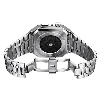 Integrirano kućište i remen od nehrđajućeg čelika za Apple Watch 44/45, s dvostrukim pancirnim dizajnom
