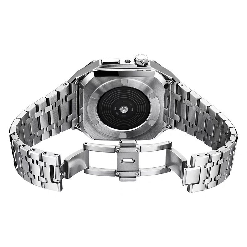 Integrirano kućište i remen od nehrđajućeg čelika za Apple Watch 44/45, s dvostrukim pancirnim dizajnom
