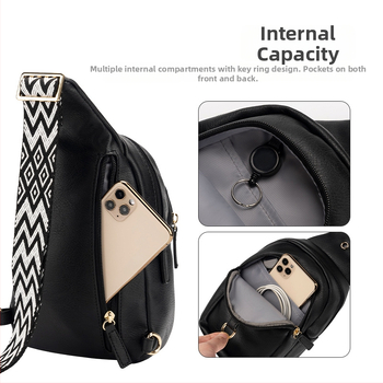 Geantă piept PU Osoce Szhe — impermeabilă, ultra-ușoară, cu spațiu de depozitare