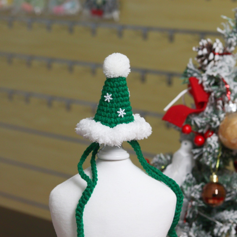 Set de Crăciun pentru animale de companie: eșarfă și pălărie pentru pisici și câini, lână, potrivire universală, fără import, fără licență IP