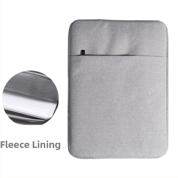 Τσάντα φορητού υπολογιστή με μικρή εσωτερική θήκη για iPad και MacBook — ύφασμα Oxford, φερμουάρ, θήκη για υπολογιστή, επένδυση πολυεστέρα