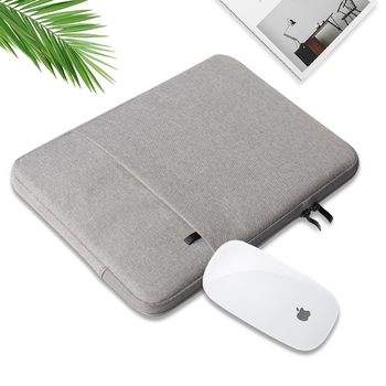 Τσάντα φορητού υπολογιστή με μικρή εσωτερική θήκη για iPad και MacBook — ύφασμα Oxford, φερμουάρ, θήκη για υπολογιστή, επένδυση πολυεστέρα