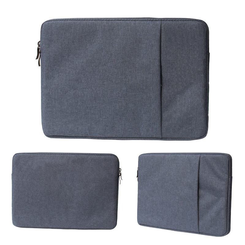 Τσάντα φορητού υπολογιστή με μικρή εσωτερική θήκη για iPad και MacBook — ύφασμα Oxford, φερμουάρ, θήκη για υπολογιστή, επένδυση πολυεστέρα