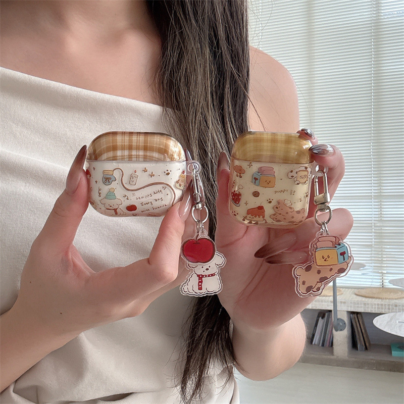 Θήκη προστασίας AirPods 4 & Pro 3 — σιλικόνη, μαλακό κέλυφος, χαρακτική με καρτούν, συμβατή με Apple