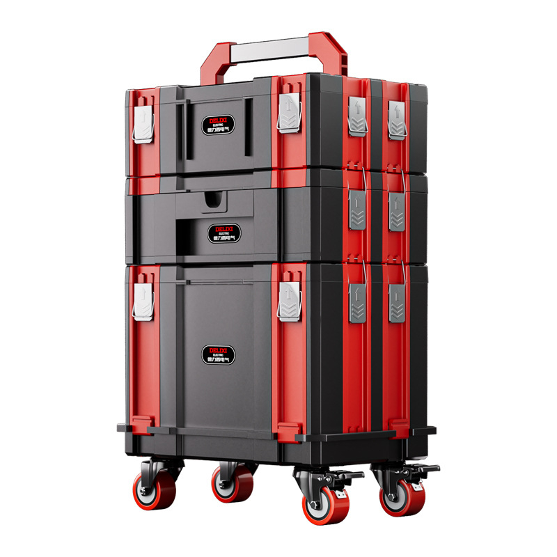 Delixi Electric prenosna plastična kutija za alate, modularna i teška za skladištenje