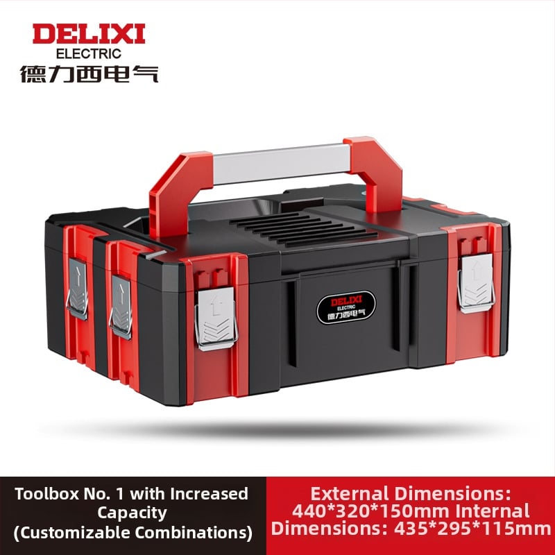 Delixi Electric prenosna plastična kutija za alate, modularna i teška za skladištenje
