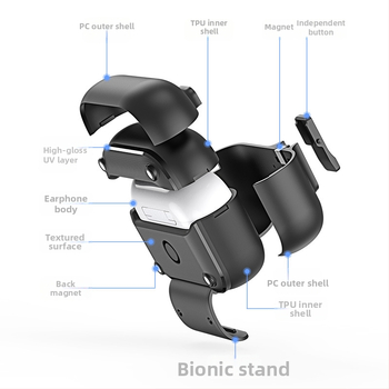 Ochranný kryt pre AirPods Pro 3 a Pro 2 s pop-up oknom; TPU+PC škrupina s hliníkovou sponou; prenosný mäkký obal
