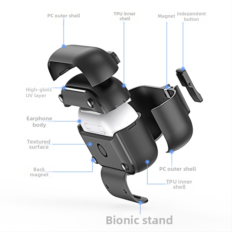 Ochranný kryt pre AirPods Pro 3 a Pro 2 s pop-up oknom; TPU+PC škrupina s hliníkovou sponou; prenosný mäkký obal